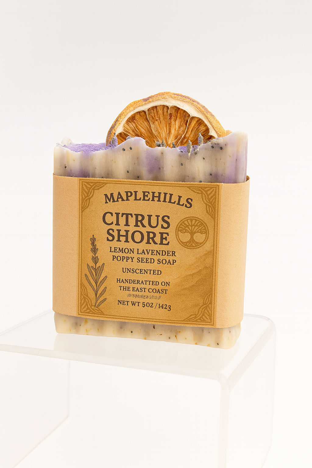 Citrus Shore - Lemon Lavender Poppyseed Tallow Soap