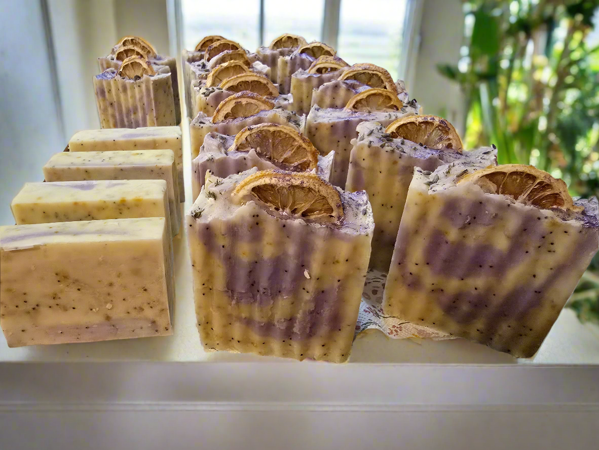 Citrus Shore - Lemon Lavender Poppyseed Tallow Soap