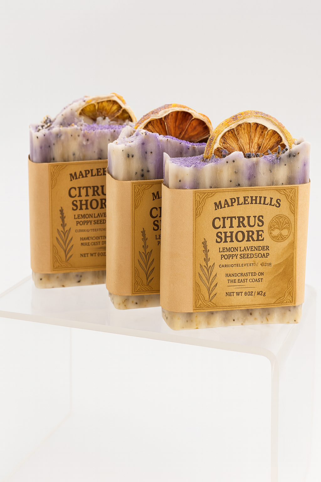 Citrus Shore - Lemon Lavender Poppyseed Tallow Soap