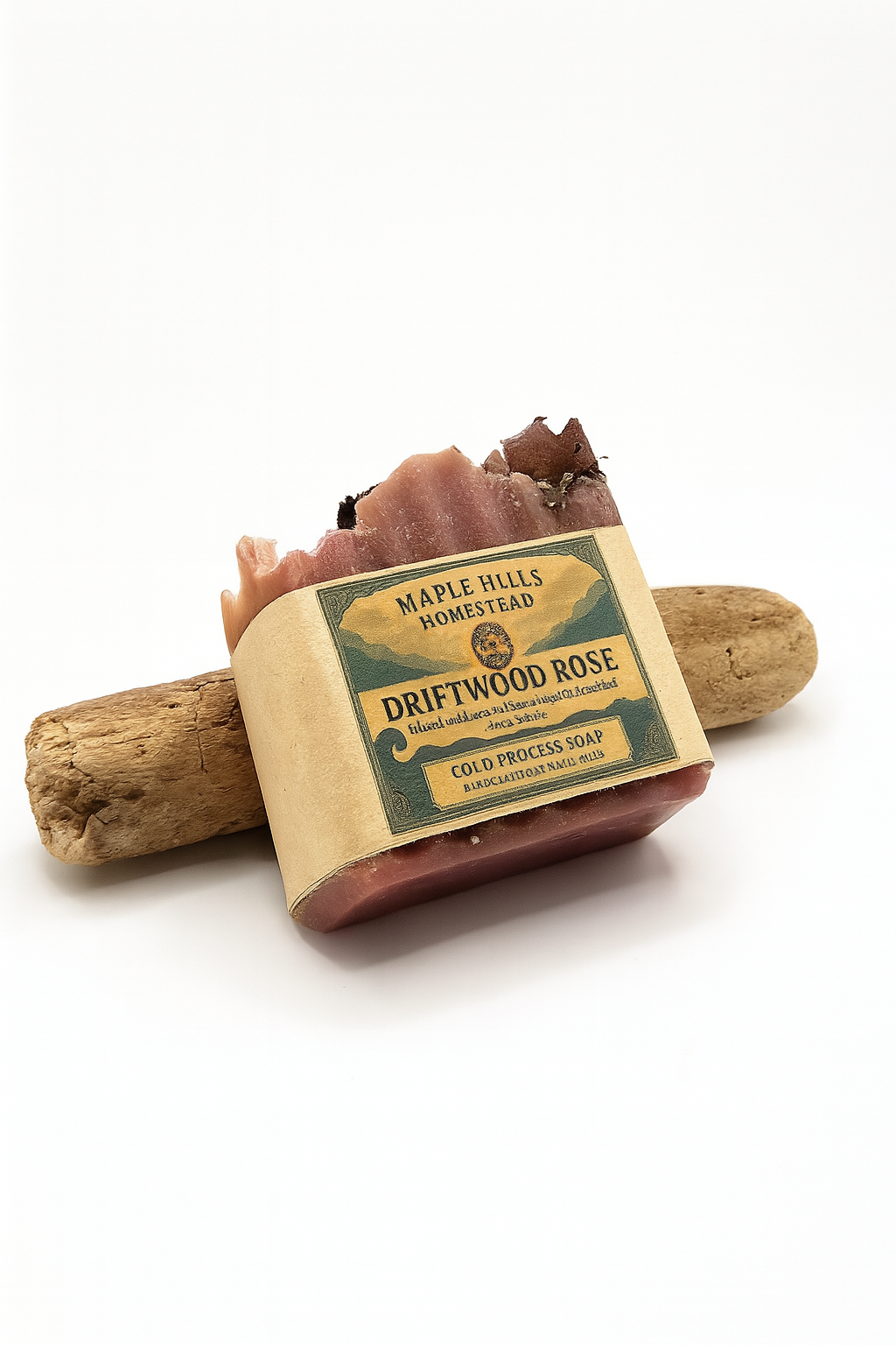 Driftwood Rose – Sandalwood & Rose Tallow Soap. Handcrafted Artisinal Natural Soap