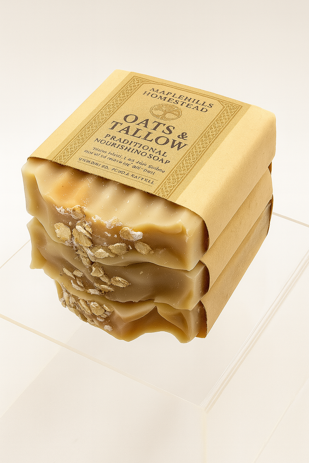 Oats & Tallow Soap, Gentle Soap for all skin types, Mild Shea Butter, Grass fed Tallow, Wildflower honey, Colloidal Oat Soap, kids, adults